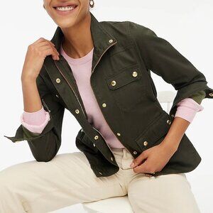 J Crew resin-coated twill field jacket